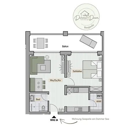 Seeperle Am Duemmer 公寓